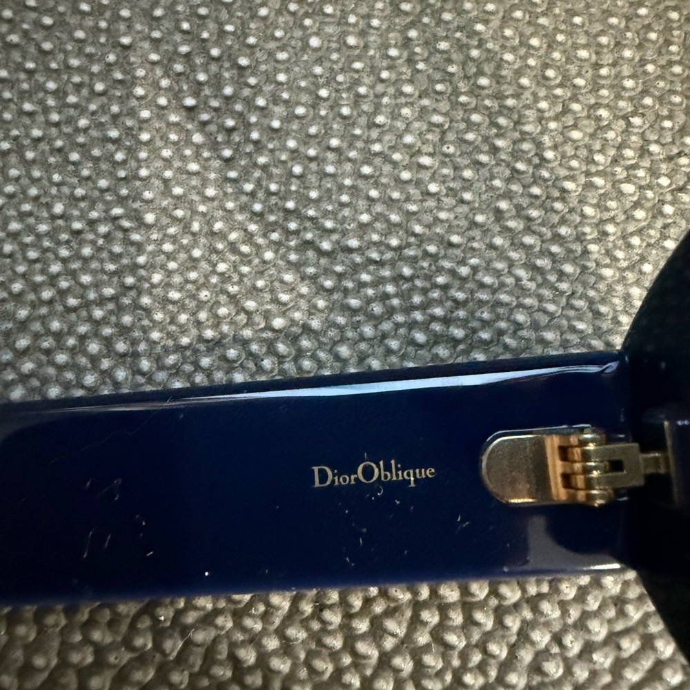 Christian Dior Oblique Sunglasses in Navy Excellent Condition - Picture 8 of 12